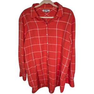 Tommy Bahamas long-sleeve button-down shirt in orange 